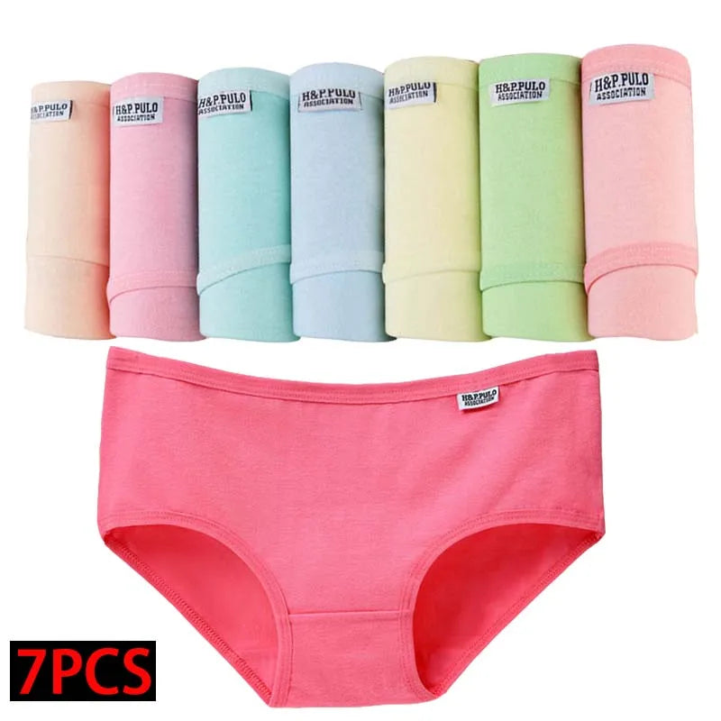 7PCS/Set Women's Underwear Cotton Panty Plus Size Sexy Panties Female –  Irene's Secret